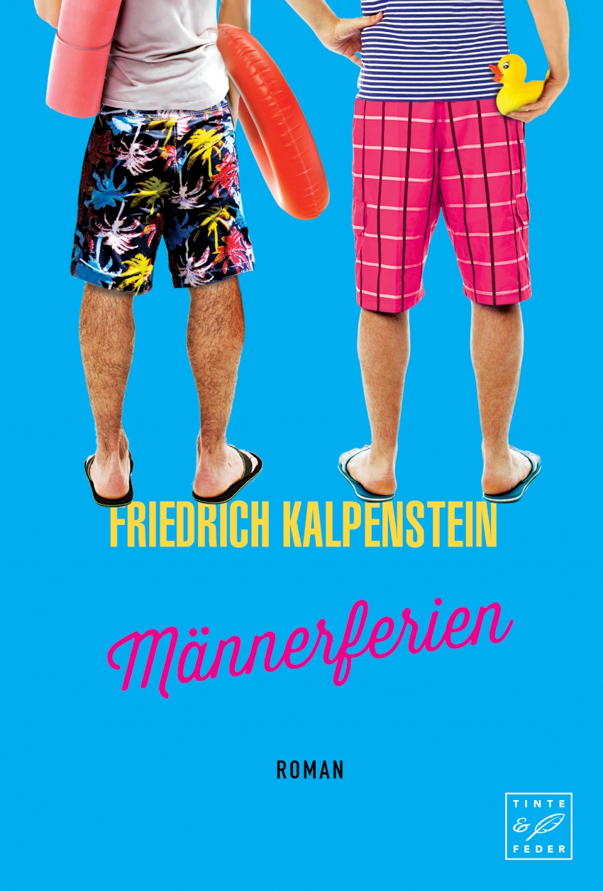 Cover von Friedrich Kalpensteins drittem Herbert-Roman Männerferien. Das Cover ist blau.