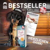 Vorschaubild: Prost, auf Brunngries! Der zehnte Teil der Reihe ist BILD-Bestseller. Herzlichen Dank an alle Leserinnen und Leser. Auf dem Bild ist Resi zu sehen. Sie trägt eine schwarze Schirmmütze mit der Aufschrift: Security. Vor ihr ist der Jubiläumsband zu sehen. Daneben ein Auszug der Bestsellerliste.